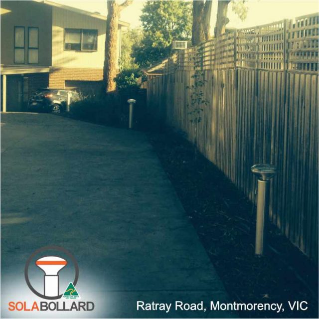 Residential driveway solar bollards in Montmorency, VIC